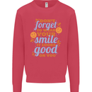 Wear Your Smile Feel Good Happy Joy Love Kids Sweatshirt Jumper Heliconia