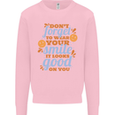 Wear Your Smile Feel Good Happy Joy Love Kids Sweatshirt Jumper Light Pink
