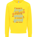 Wear Your Smile Feel Good Happy Joy Love Kids Sweatshirt Jumper Yellow