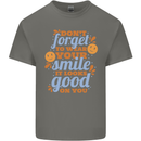Wear Your Smile Feel Good Happy Joy Love Kids T-Shirt Childrens Charcoal