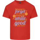 Wear Your Smile Feel Good Happy Joy Love Kids T-Shirt Childrens Red