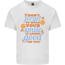 Wear Your Smile Feel Good Happy Joy Love Kids T-Shirt Childrens White