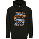 Wear Your Smile Feel Good Happy Joy Love Mens 80% Cotton Hoodie Black