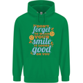 Wear Your Smile Feel Good Happy Joy Love Mens 80% Cotton Hoodie Irish Green