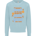 Wear Your Smile Feel Good Happy Joy Love Mens Sweatshirt Jumper Light Blue