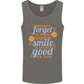 Wear Your Smile Feel Good Happy Joy Love Mens Vest Tank Top Charcoal