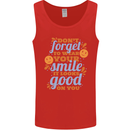 Wear Your Smile Feel Good Happy Joy Love Mens Vest Tank Top Red