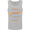 Wear Your Smile Feel Good Happy Joy Love Mens Vest Tank Top Sports Grey
