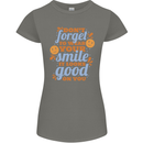 Wear Your Smile Feel Good Happy Joy Love Womens Petite Cut T-Shirt Charcoal