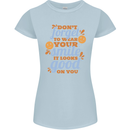 Wear Your Smile Feel Good Happy Joy Love Womens Petite Cut T-Shirt Light Blue