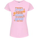 Wear Your Smile Feel Good Happy Joy Love Womens Petite Cut T-Shirt Light Pink