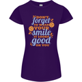 Wear Your Smile Feel Good Happy Joy Love Womens Petite Cut T-Shirt Purple