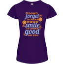 Wear Your Smile Feel Good Happy Joy Love Womens Petite Cut T-Shirt Purple
