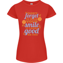 Wear Your Smile Feel Good Happy Joy Love Womens Petite Cut T-Shirt Red