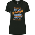 Wear Your Smile Feel Good Happy Joy Love Womens Wider Cut T-Shirt Black