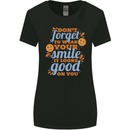 Wear Your Smile Feel Good Happy Joy Love Womens Wider Cut T-Shirt Black