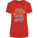 Wear Your Smile Feel Good Happy Joy Love Womens Wider Cut T-Shirt Red