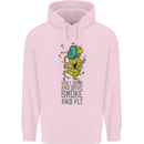 Weed Dont Drink & Drive Smoke and Fly Childrens Kids Hoodie Light Pink