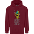 Weed Dont Drink & Drive Smoke and Fly Childrens Kids Hoodie Maroon