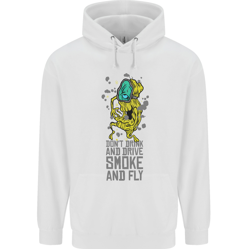 Weed Dont Drink & Drive Smoke and Fly Childrens Kids Hoodie White