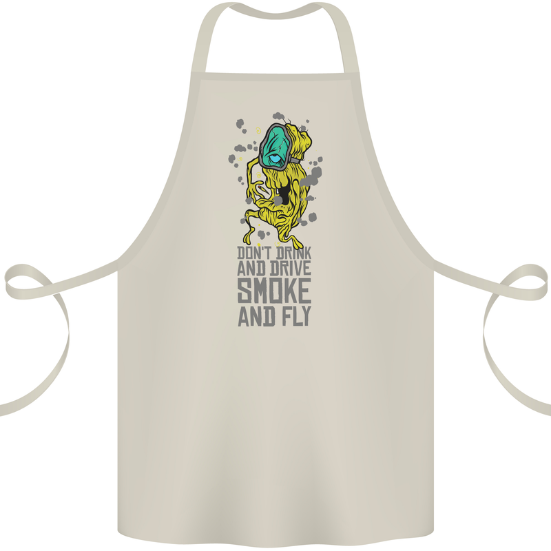Weed Dont Drink & Drive Smoke and Fly Cotton Apron 100% Organic Natural