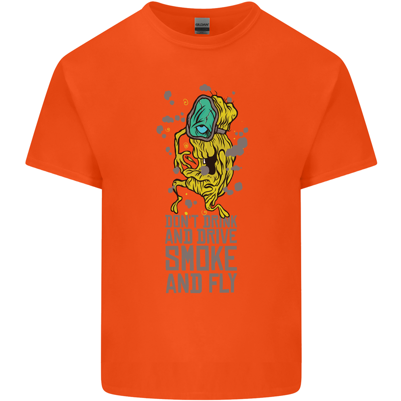 Weed Dont Drink & Drive Smoke and Fly Kids T-Shirt Childrens Orange
