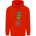 Weed Dont Drink & Drive Smoke and Fly Mens 80% Cotton Hoodie Bright Red