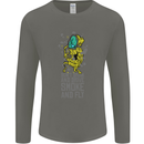 Weed Dont Drink & Drive Smoke and Fly Mens Long Sleeve T-Shirt Charcoal