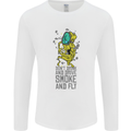 Weed Dont Drink & Drive Smoke and Fly Mens Long Sleeve T-Shirt White
