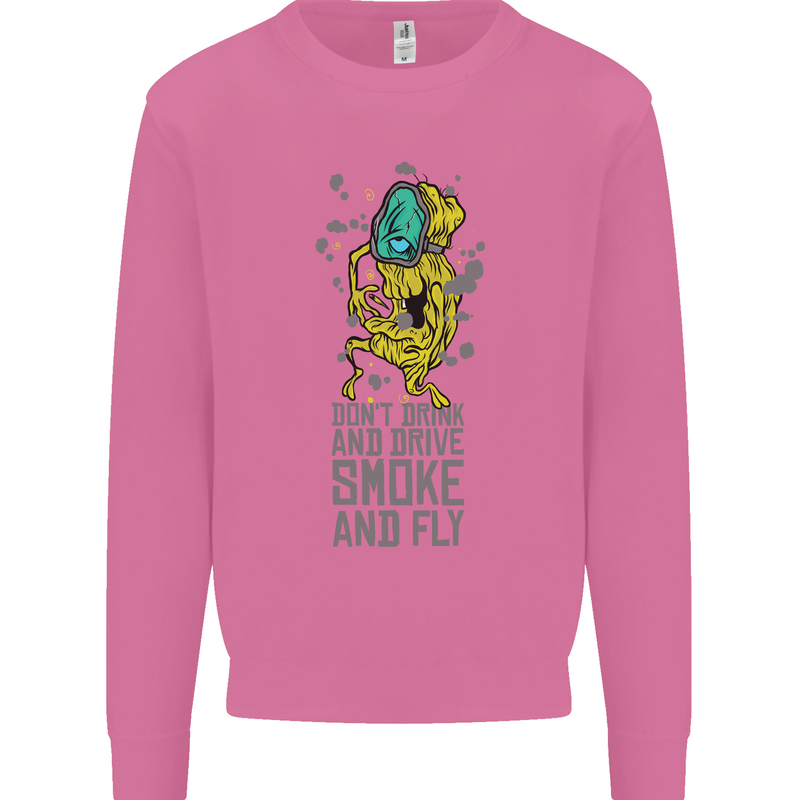 Weed Dont Drink & Drive Smoke and Fly Mens Sweatshirt Jumper Azalea