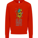 Weed Dont Drink & Drive Smoke and Fly Mens Sweatshirt Jumper Bright Red