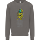 Weed Dont Drink & Drive Smoke and Fly Mens Sweatshirt Jumper Charcoal