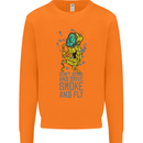 Weed Dont Drink & Drive Smoke and Fly Mens Sweatshirt Jumper Orange