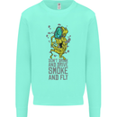 Weed Dont Drink & Drive Smoke and Fly Mens Sweatshirt Jumper Peppermint