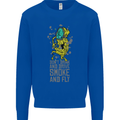 Weed Dont Drink & Drive Smoke and Fly Mens Sweatshirt Jumper Royal Blue