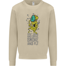 Weed Dont Drink & Drive Smoke and Fly Mens Sweatshirt Jumper Sand