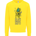Weed Dont Drink & Drive Smoke and Fly Mens Sweatshirt Jumper Yellow