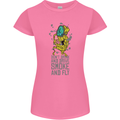 Weed Dont Drink & Drive Smoke and Fly Womens Petite Cut T-Shirt Azalea