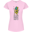 Weed Dont Drink & Drive Smoke and Fly Womens Petite Cut T-Shirt Light Pink
