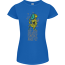 Weed Dont Drink & Drive Smoke and Fly Womens Petite Cut T-Shirt Royal Blue