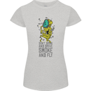 Weed Dont Drink & Drive Smoke and Fly Womens Petite Cut T-Shirt Sports Grey