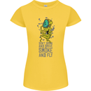 Weed Dont Drink & Drive Smoke and Fly Womens Petite Cut T-Shirt Yellow