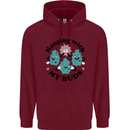 Weed Hanging With My Buds Cannabis Funny Childrens Kids Hoodie Maroon