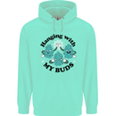 Weed Hanging With My Buds Cannabis Funny Childrens Kids Hoodie Peppermint