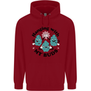 Weed Hanging With My Buds Cannabis Funny Childrens Kids Hoodie Red