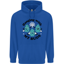 Weed Hanging With My Buds Cannabis Funny Childrens Kids Hoodie Royal Blue