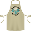 Weed Hanging With My Buds Cannabis Funny Cotton Apron 100% Organic Khaki