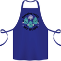 Weed Hanging With My Buds Cannabis Funny Cotton Apron 100% Organic Royal Blue