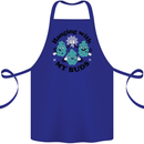 Weed Hanging With My Buds Cannabis Funny Cotton Apron 100% Organic Royal Blue