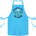 Weed Hanging With My Buds Cannabis Funny Cotton Apron 100% Organic Turquoise